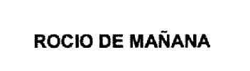 Imagen de ROCIO DE MAÑANA