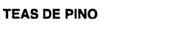 Imagen de TEAS DE PINO