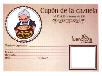 Imagen de CUPON DE LA CAZUELA