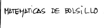 Imagen de MATEMATICAS DE BOLSILLO