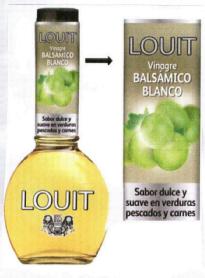 Imagen de LOUIT VINAGRE BALSAMICO BLANCO SABOR DULCE Y SUAVE EN VERDURAS PESCADOS Y CARNES