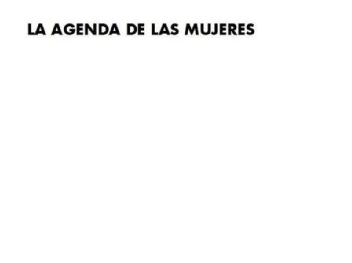 Imagen de LA AGENDA DE LAS MUJERES