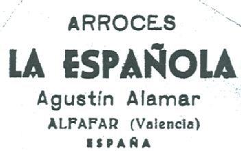Imagen de ARROCES LA ESPAÑOLA AGUSTIN ALAMAR ALFAFAR (VALENCIA) ESPAÑA