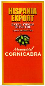 Imagen de HISPANIA EXPORT EXTRA OLIVE VIRGIN OLIVE OIL COLD EXTRACTED MONOVARIETAL CORNICABRA