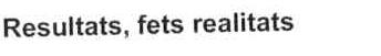 Imagen de RESULTATS, FETS REALITATS