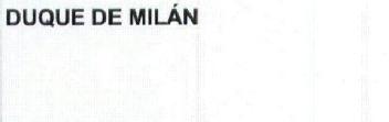 Imagen de DUQUE DE MILAN