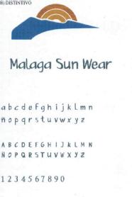Imagen de MALAGA SUN WEAR ABCDEFGHIJKLMN ÑOPQRSTUVWXYZ. 1234567890