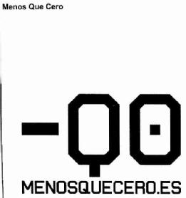 Imagen de MENOS QUE CERO -Q0 MENOSQUECERO.ES