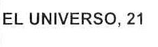 Imagen de EL UNIVERSO, 21