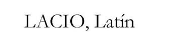 Imagen de LACIO, LATIN