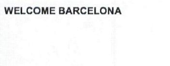 Imagen de WELCOME BARCELONA