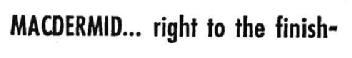 Imagen de MACDERMID... RIGHT TO THE FINISH-