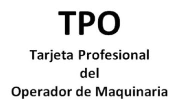 Imagen de TPO TARJETA PROFESIONAL DEL OPERADOR DE MAQUINARIA