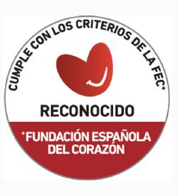 Imagen de CUMPLE CON LOS CRITERIOS DE LA FEC RECONOCIDO FUNDACION ESPAÑOLA DEL CORAZON