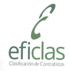 Imagen de EFICLAS CLASIFICACION DE CONTRATISTAS