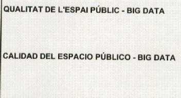 Imagen de QUALITAT DE L\'ESPAI PUBLIC - BIG DATA CALIDAD DEL ESPACIO PUBLICO - BIG DATA