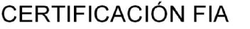 Imagen de CERTIFICACION FIA