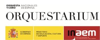 Imagen de ORQUESTA Y CORO NACIONALES DE ESPAÑA ORQUESTARIUM GOBIERNO DE ESPAÑA MINISTERIO DE EDUCACION, CULTURA Y DEPORTE INAEM INSTITUTO NACIONAL DELAS ARTES ESCENICAS Y DE LA MUSICA