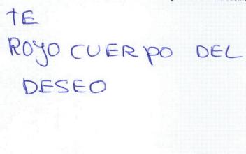 Imagen de TE ROJO CUERPO DEL DESEO