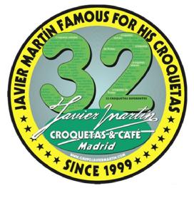 Imagen de JAVIER MARTIN FAMOUS FOR HIS CROQUETAS SINCE 1999 32 CROQUETAS DIFERENTES JAVIER MARTIN CROQUETAS & CAFE MADRID WWW.GRUPOJAVIERMARTIN.COM