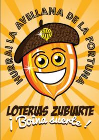 Imagen de HURRA! LA AVELLANA DE LA FORTUNA LOTERIAS ZUBIARTE ¡BOINA SUERTE!