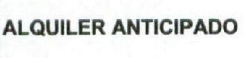 Imagen de ALQUILER ANTICIPADO