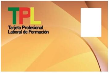 Imagen de TPL TARJETA PROFESIONAL LABORAL DE FORMACION