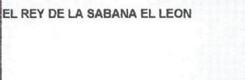 Imagen de EL REY DE LA SABANA EL LEON