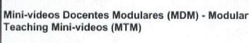 Imagen de MINI-VIDEOS DOCENTES MODULARES (MDM)- MODULAR TEACHING MINI-VIDEOS (MTM)