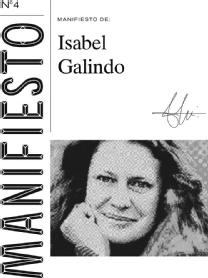Imagen de MANIFIESTO N 4 MANIFIESTO DE ISABEL GALINDO