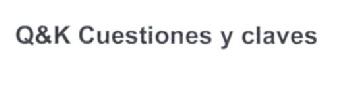 Imagen de Q&K CUESTIONES Y CLAVES