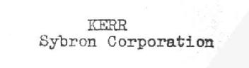 Imagen de KERR SYBRON CORPORATION