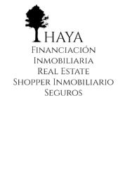 Imagen de HAYA FINANCIACION INMOBILIARIA REAL ESTATE SHOPPER INMOBILIARIO SEGUROS