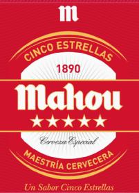 Imagen de M CINCO ESTRELLAS 1890 MAHOU CERVEZA ESPECIAL MAESTRIA CERVECERA UN SABOR CINCO ESTRELLAS