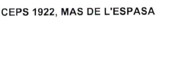 Imagen de CEPS 1922, MAS DE L\'ESPASA