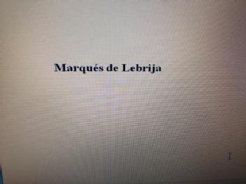 Imagen de MARQUES DE LEBRIJA