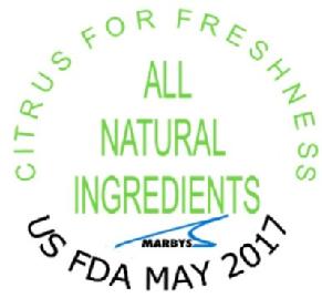 Imagen de CITRUS FOR FRESHNESS ALL NATURAL INGREDIENTS MARBYS US FDA MAY 2017