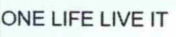 Imagen de ONE LIFE LIVE IT