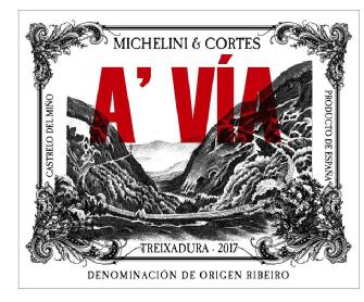Imagen de A' VIA MICHELINI & CORTES CASTRELO DEL MIÑO TREIXADURA 2017 DENOMINACION DE ORIGEN RIBEIRO