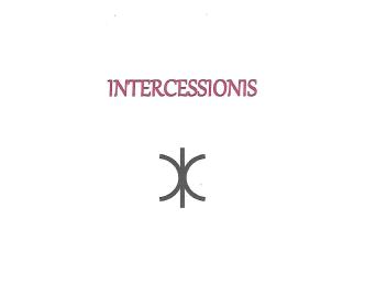 Imagen de INTERCESSIONIS
