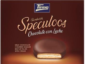 Imagen de Tirma Sandwich Speculoos Chocolate con Leche Milk chocolate covered ginger biscuit filled with cream
