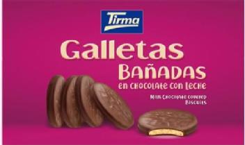 Imagen de Tirma Galletas Bañadas en chocolate con leche Milk Chocolate covered Biscuits