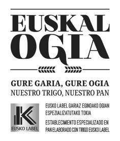 Imagen de EUSKAL OGIA GURE GARIA, GURE OGIA NUESTRO TRIGO, NUESTRO PAN K EUSKO LABEL EUSKO LABEL GARIAZ EGINDAKO OGIAN ESPEZIALIZATUTAKO TOKIA ESTABLECIMIENTO ESPECIALIZADO EN PAN ELABORADO CON TRIGO EUSKO LABEL