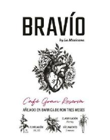 Imagen de BRAVÍO BY LA MEXICANA CAFÉ GRAN RESERVA AÑEJADO EN BARRICA DE RON TRES MESES ORIGEN COLOMBIA PUNTUACIÓN 88,25 CLASIFICACIÓN RARITY AÑEJAMIENTO 3 MESES