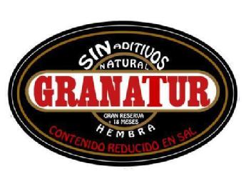 Imagen de SIN ADITIVOS. NATURAL. GRANATUR GRAN RESERVA + 18 MESES HEMBRA. CONTENIDO REDUCIDO EN SAL
