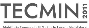 Imagen de TECMIN 2011 Mobiliario Comercial PLV Corte Laser Metalisteria