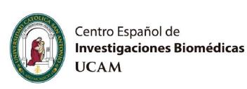 Imagen de CENTRO ESPAÑOL DE INVESTIGACIONES BIOMÉDICAS UCAM UNIVERSIDAD CATÓLICA SAN ANTONIO AÑO MCMXCVI IN LIBERTATEM VOCATI