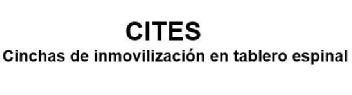Imagen de CITES Cinchas de inmovilización en tablero espinal