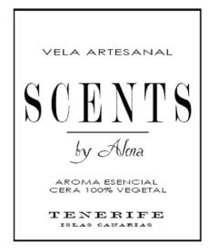 Imagen de VELA ARTESANAL SCENTS BY ALENA AROMA ESENCIAL CERA 100% VEGETAL TENERIFE ISLAS CANARIAS