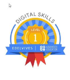 Imagen de DIGITAL SKILLS CERTIFIED STUDENT EDELVIVESADVANCED EDUCATION aeod LEVEL 1